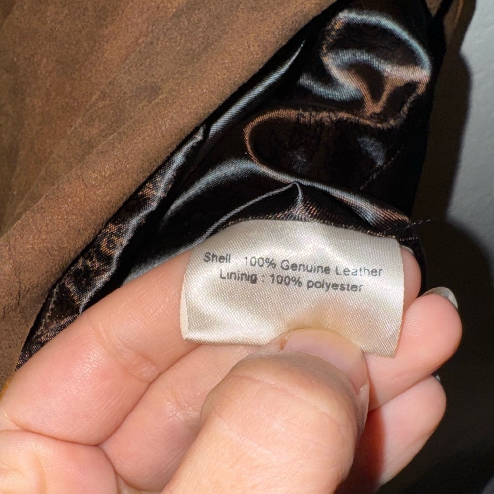 Patrick James 100% Genuine Leather Men’s Brown Button Down Jacket Shacket Size L - Picture 7 of 11